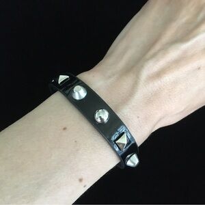 Black and Silver Punk Goth Bracelet